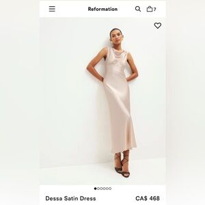 Reformation Dessa Satin Dress